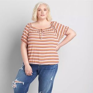 NWT Lane Bryant 26/28 Striped Shirt